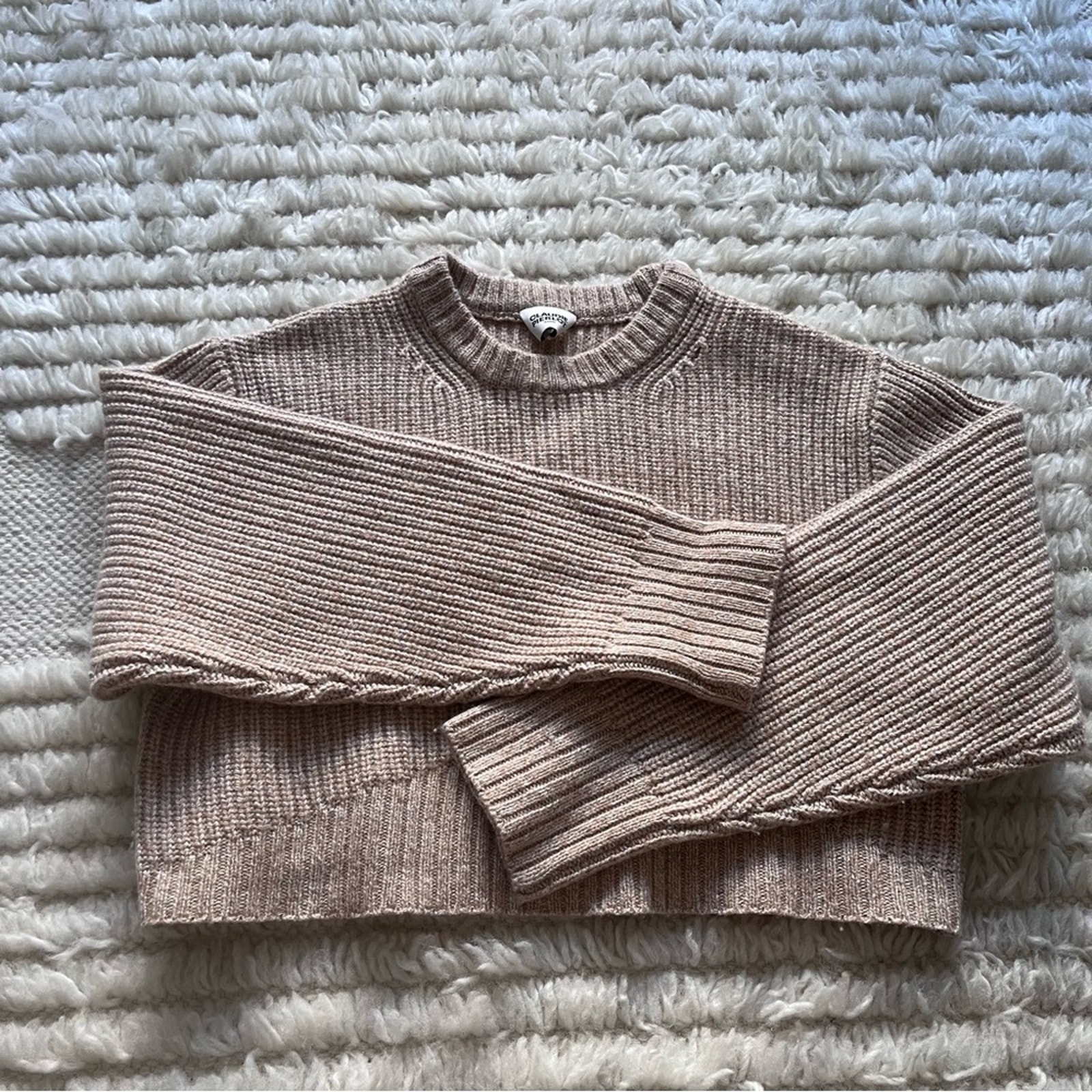 Claudie Pierlot Melbi Cropped Wool Blend Knit Sweater — image 6 of 8